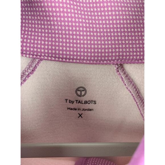 T By Talbots Half Zip Mock Neck Pullover Jacket Womens Size L/XL Purple New - Picture 7 of 12